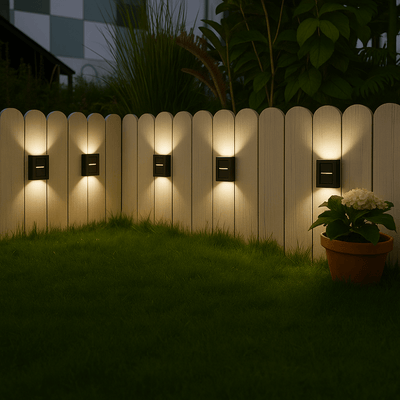 Solar Powered LED Outdoor Wall Lights – IP65 Weatherproof
