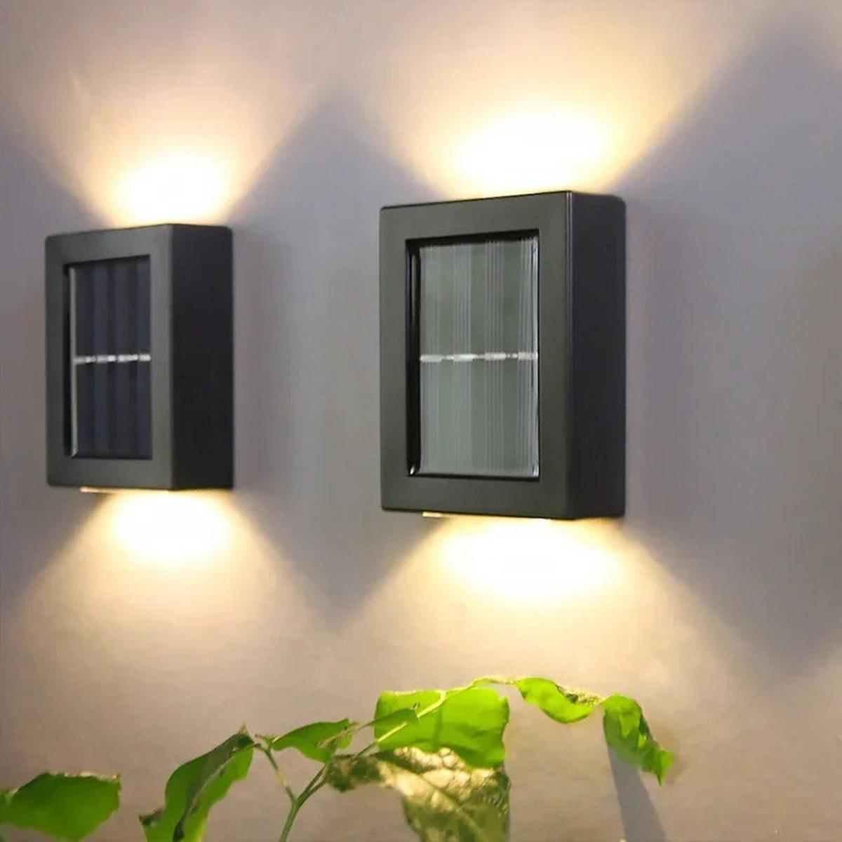 Solar Powered LED Outdoor Wall Lights – IP65 Weatherproof