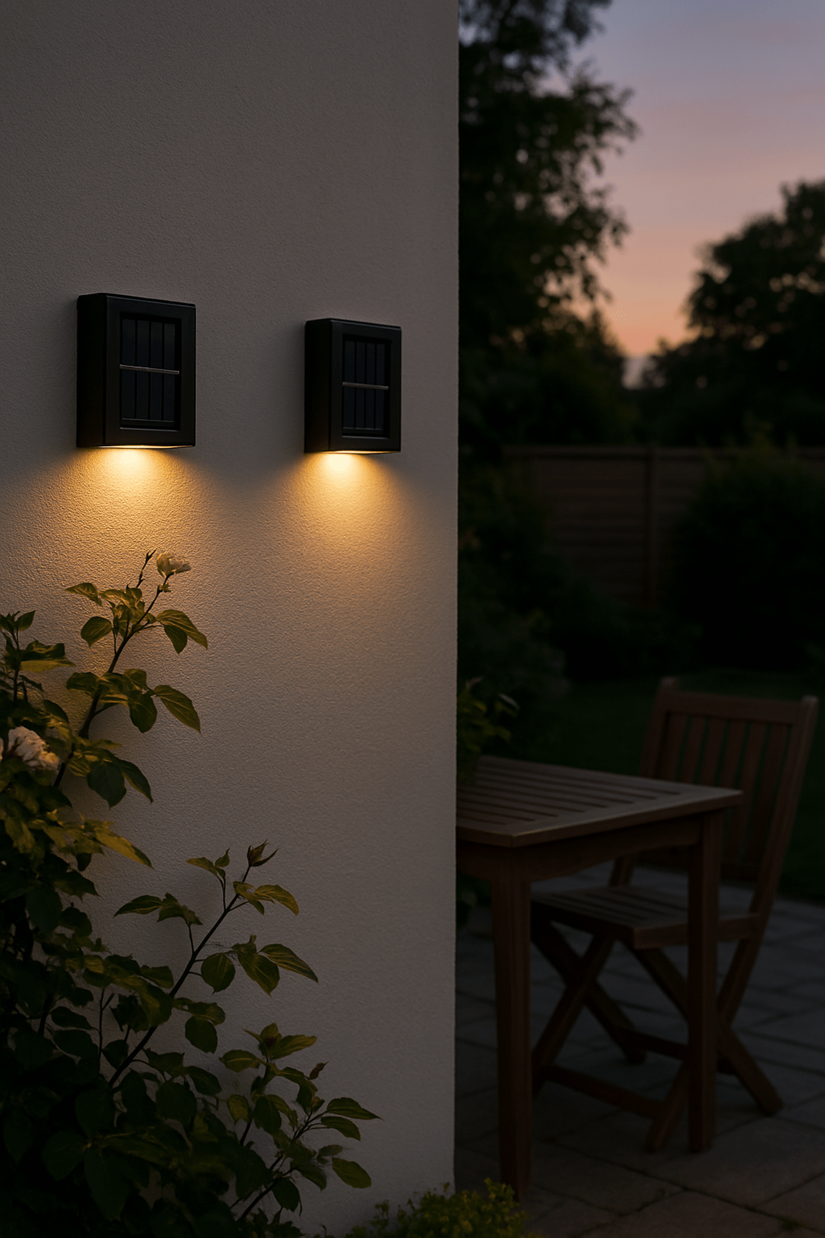 Solar Powered LED Outdoor Wall Lights – IP65 Weatherproof