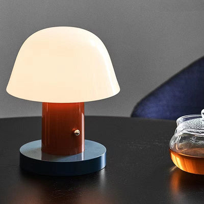 LED Mushroom Touch Table Lamp – Battery Powered