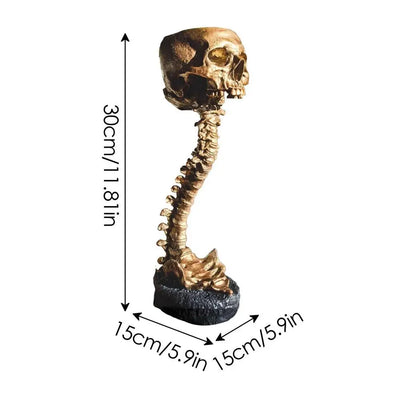 BoneBloom | Planter with Skull and Spine