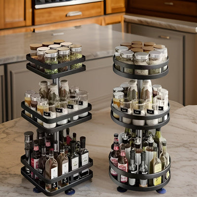 360° Rotating Spice Rack Organizer for Countertop
