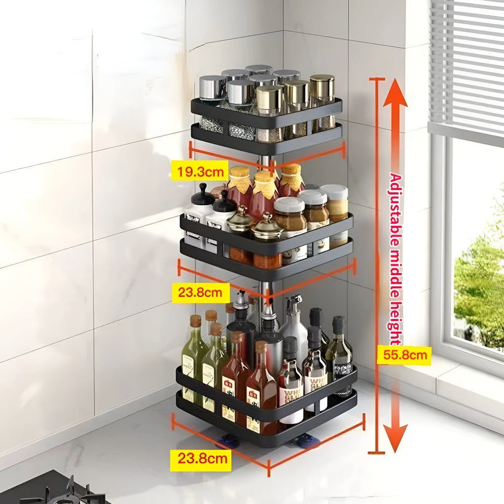 360° Rotating Spice Rack Organizer for Countertop