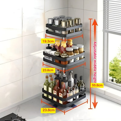 360° Rotating Spice Rack Organizer for Countertop
