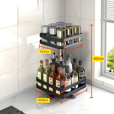 360° Rotating Spice Rack Organizer for Countertop