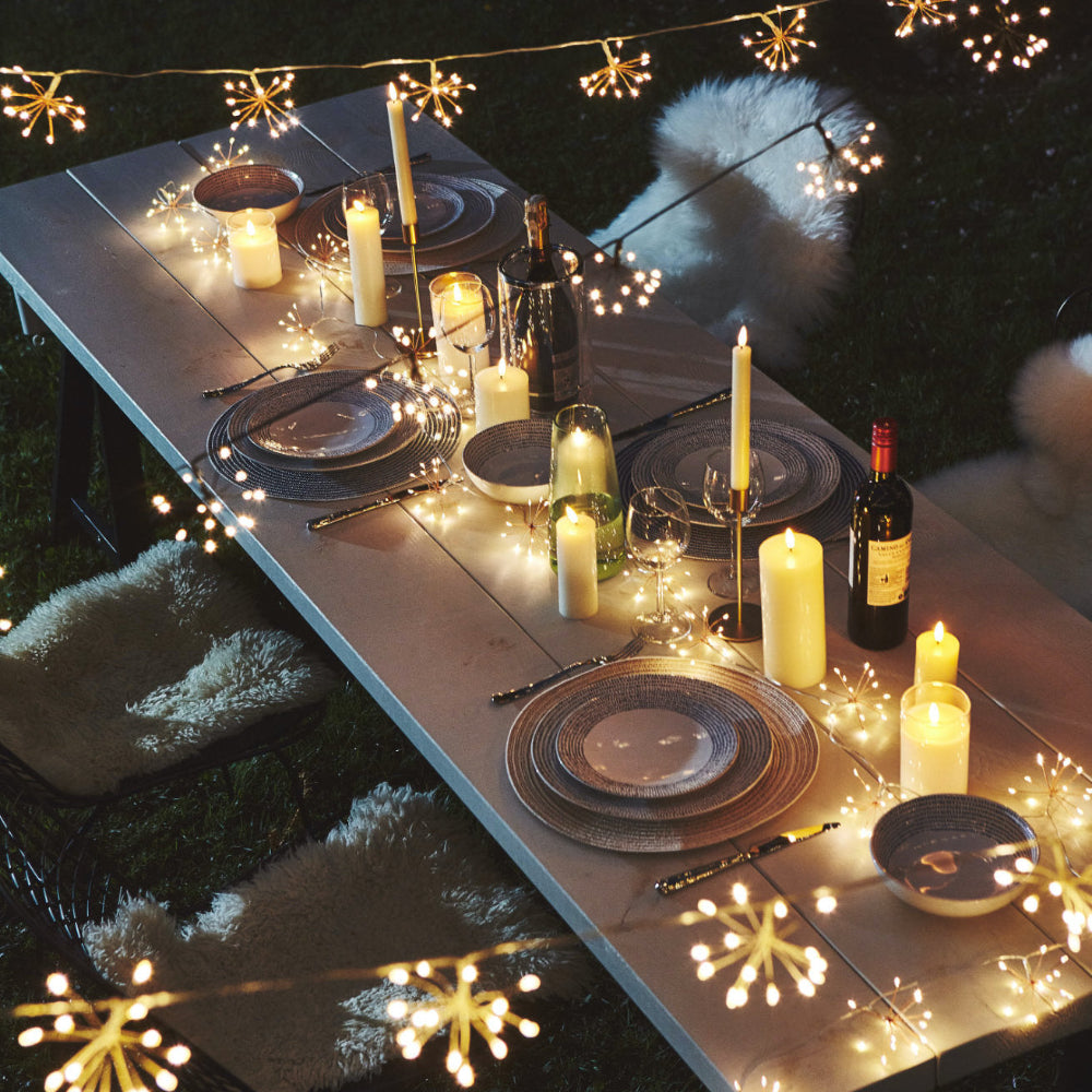 Copper Starburst Fairy String Lights Indoor Outdoor