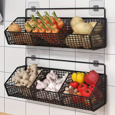 Wall-Mounted Wire Kitchen Storage Basket