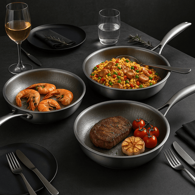 Titan Premium Titanium Non-Coated Pan for All Hobs