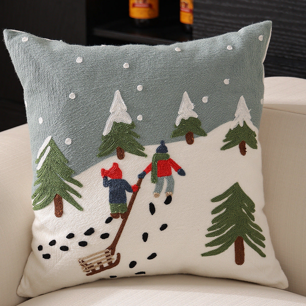 Christmas Snowflake Decorative Pillowcase 45x45 cm