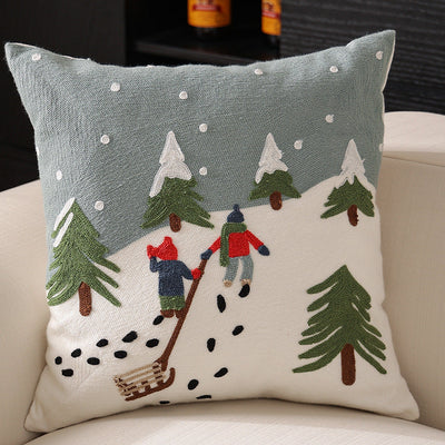 Christmas Snowflake Decorative Pillowcase 45x45 cm
