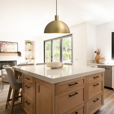 Brass Dome Pendant Light for Kitchen Island