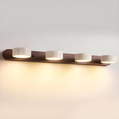 Travertine Stone Dual LED Wall Light Fixture