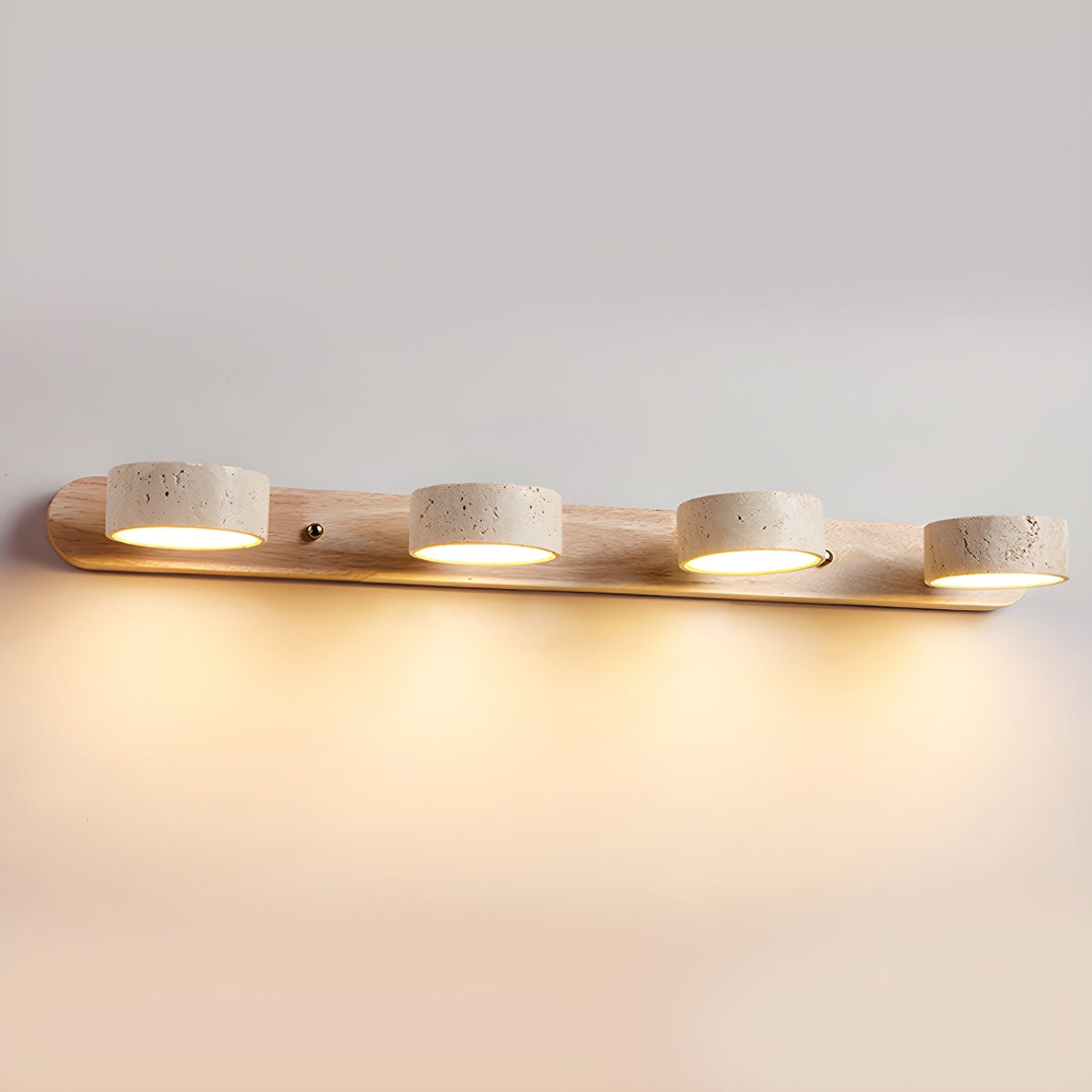 Travertine Stone Dual LED Wall Light Fixture