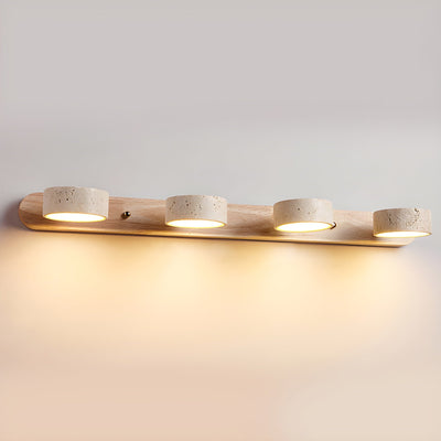 Travertine Stone Dual LED Wall Light Fixture