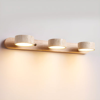 Travertine Stone Dual LED Wall Light Fixture