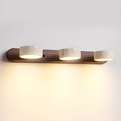 Travertine Stone Dual LED Wall Light Fixture