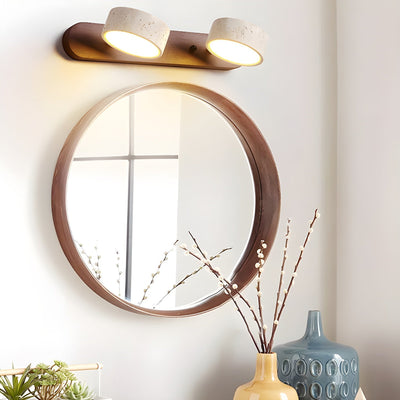 Travertine Stone Dual LED Wall Light Fixture