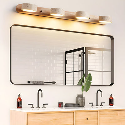 Travertine Stone Dual LED Wall Light Fixture