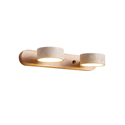 Travertine Stone Dual LED Wall Light Fixture