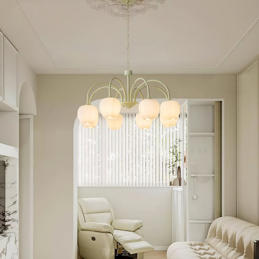 Tulip Matcha LED Chandelier Light Fixture