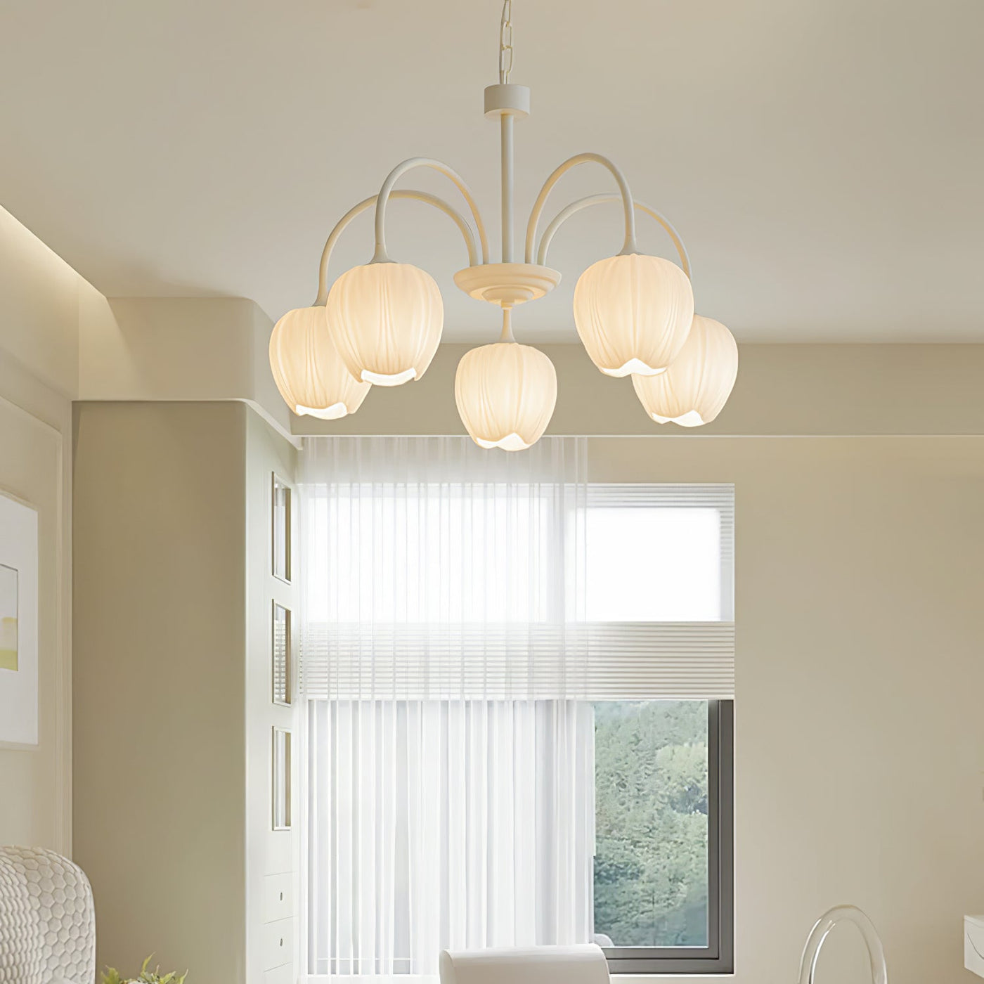 Tulip Matcha LED Chandelier Light Fixture