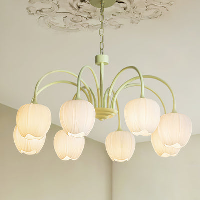Tulip Matcha LED Chandelier Light Fixture