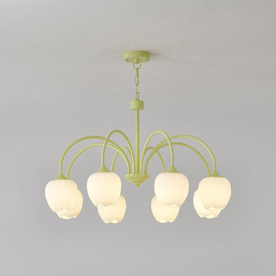 Tulip Matcha LED Chandelier Light Fixture