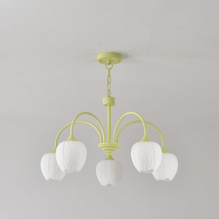Tulip Matcha LED Chandelier Light Fixture