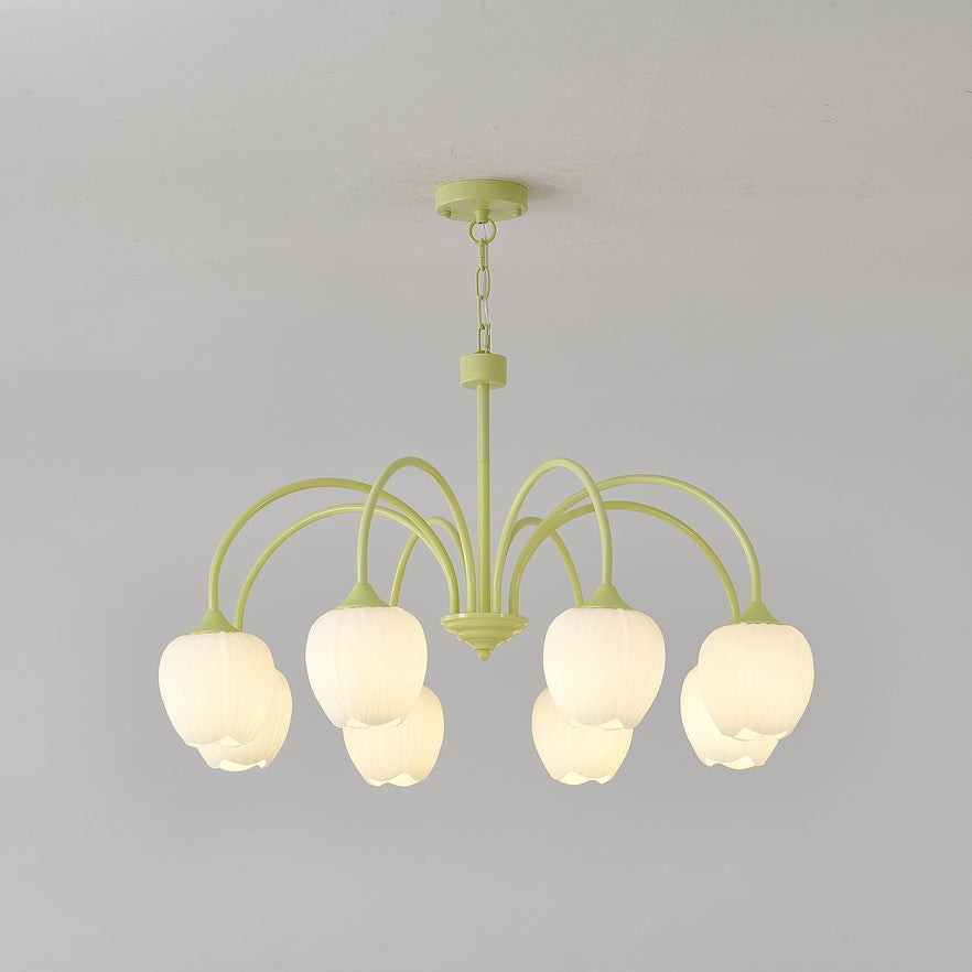 Tulip Matcha LED Chandelier Light Fixture