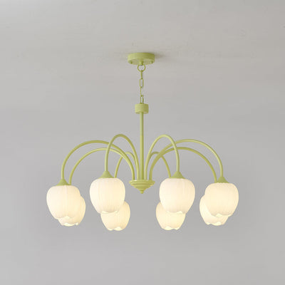 Tulip Matcha LED Chandelier Light Fixture