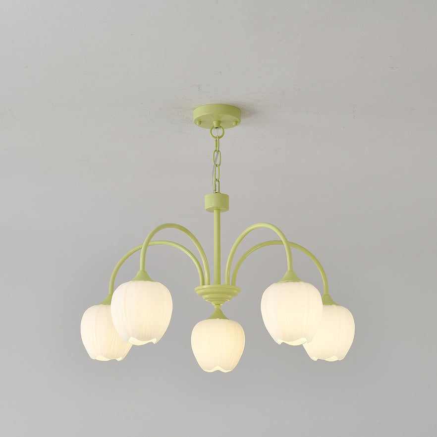 Tulip Matcha LED Chandelier Light Fixture