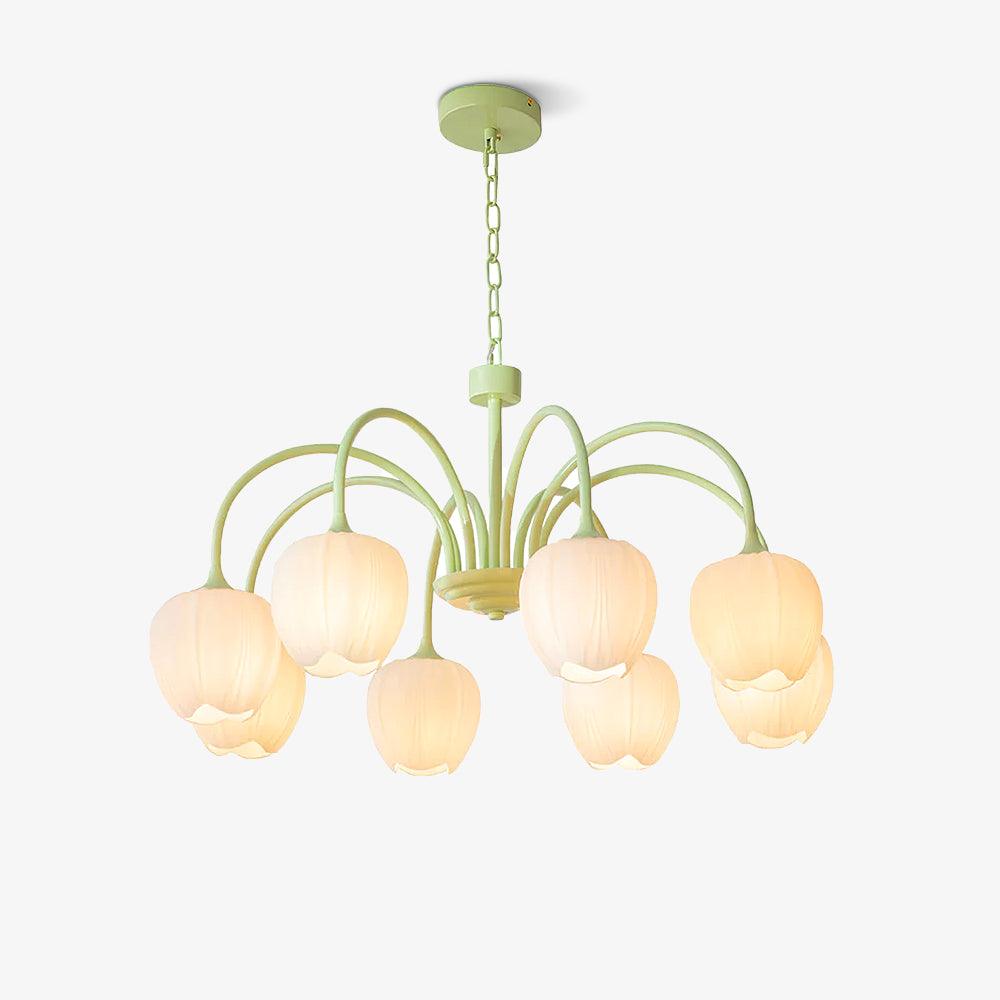 Tulip Matcha LED Chandelier Light Fixture