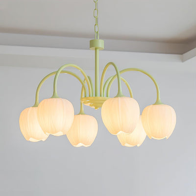 Tulip Matcha LED Chandelier Light Fixture