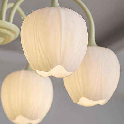 Tulip Matcha LED Chandelier Light Fixture