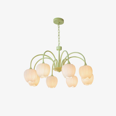 Tulip Matcha LED Chandelier Light Fixture