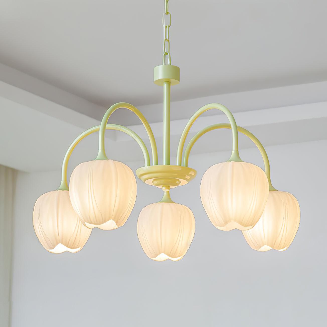Tulip Matcha LED Chandelier Light Fixture