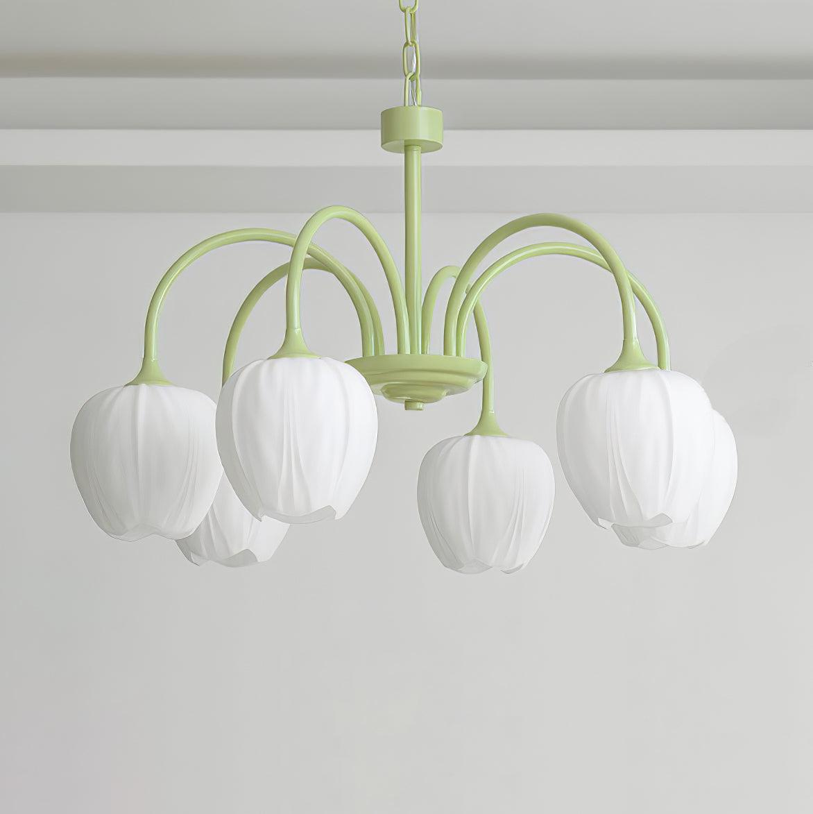 Tulip Matcha LED Chandelier Light Fixture