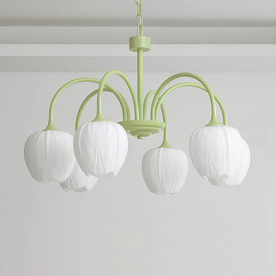 Tulip Matcha LED Chandelier Light Fixture