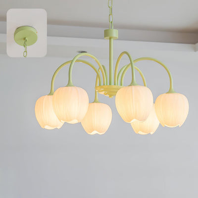 Tulip Matcha LED Chandelier Light Fixture