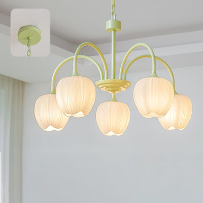Tulip Matcha LED Chandelier Light Fixture
