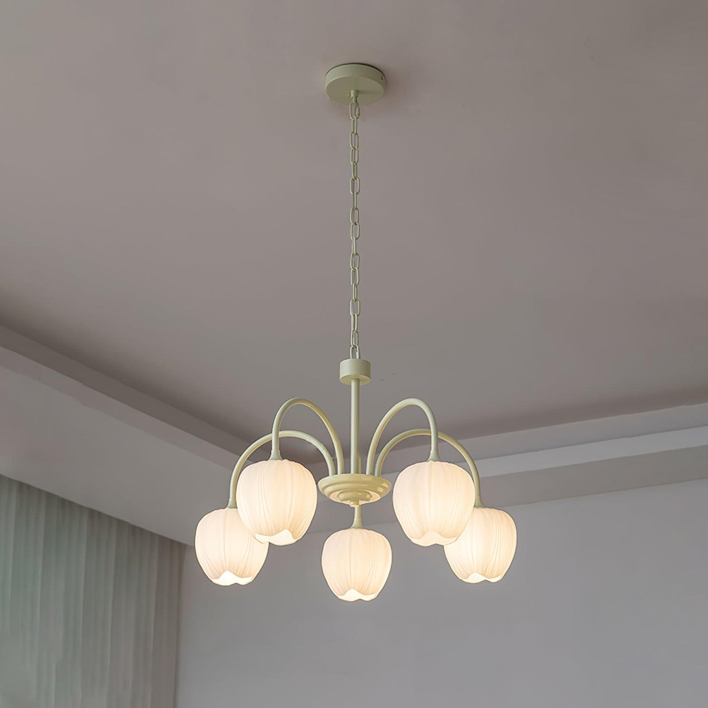 Tulip Matcha LED Chandelier Light Fixture