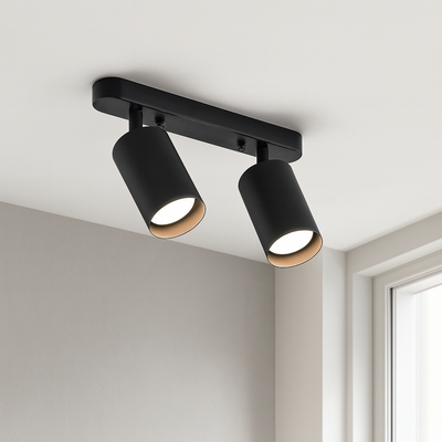 TwinGlow Rotating Ceiling Lamp – Adjustable 2-Head Modern Spotlight