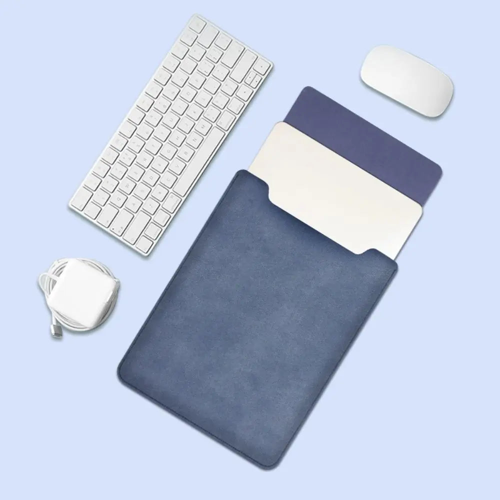 Ultra-Slim PU Leather Laptop Sleeve (13–15 inch) – Water-Resistant & Multifunctional