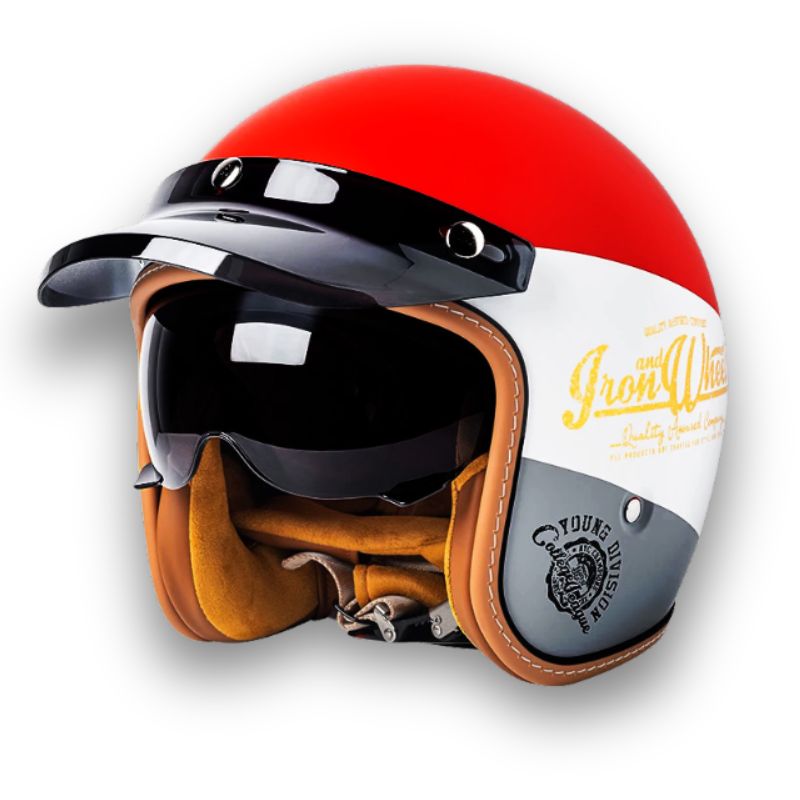 Veloce Heritage Unisex Motorcycle Helmet DOT ECE Certified