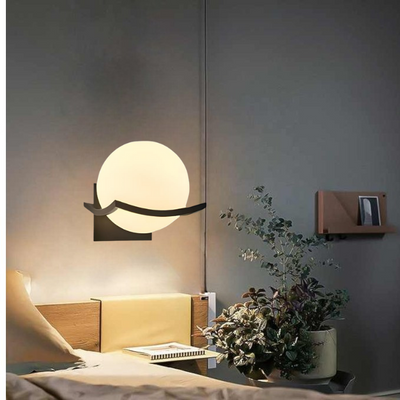 Modern LED Wall Lamp with Glass Panel
