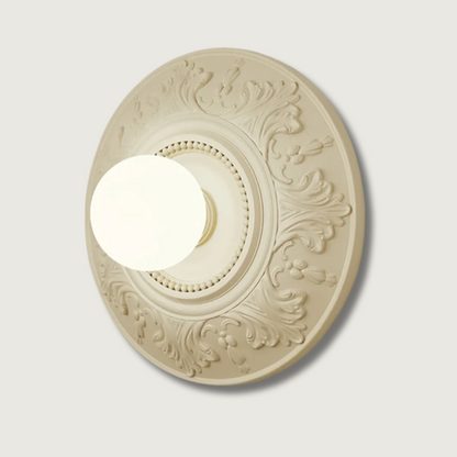 ParisGlow – Vintage White Round Lamp for Elegant Rooms