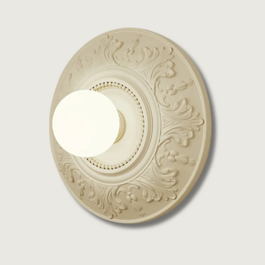 ParisGlow – Vintage White Round Lamp for Elegant Rooms