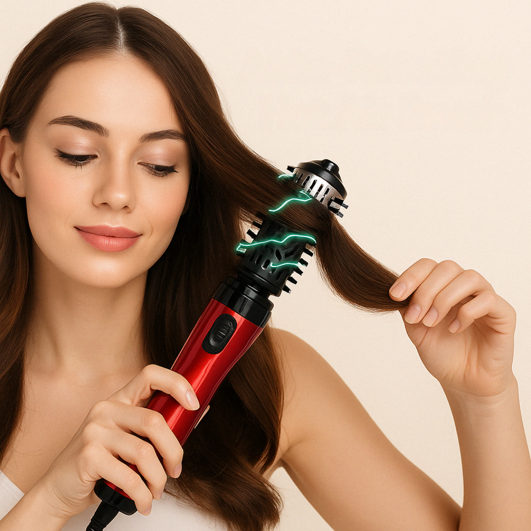 Rotating Ionic Hot Air Brush Hair Styling Tool