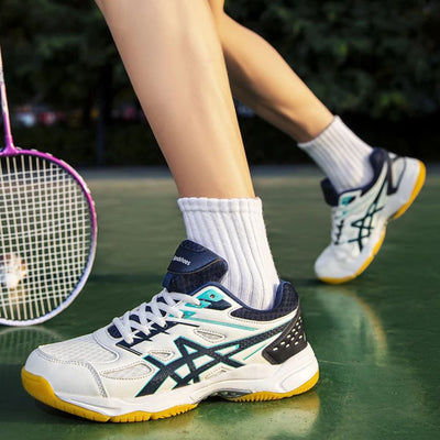 Flexible Shock-Absorbing Badminton Shoes with Grip