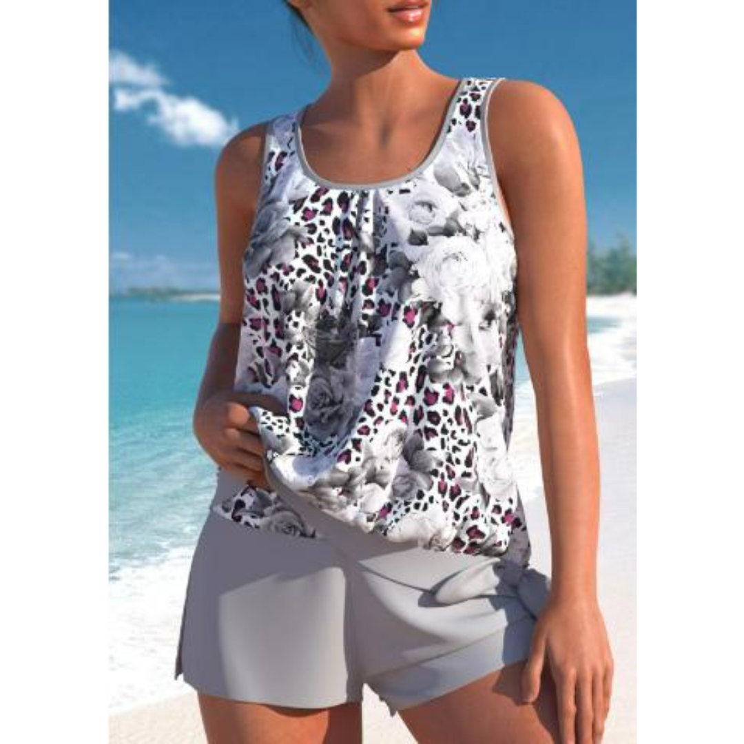 Women’s Two-Piece Tankini Set for Beach and Pool